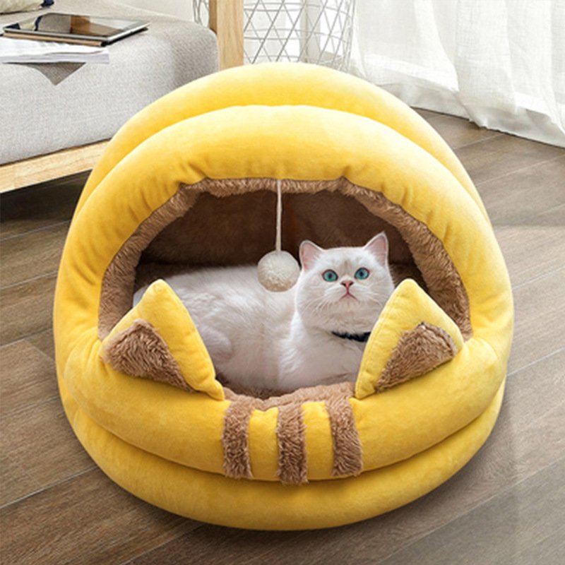 Cat Nest Bed Semi-Enclosed Cat Nest House Cool Summer Haven