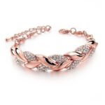 Golden leaf bracelet