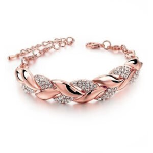 Golden leaf bracelet
