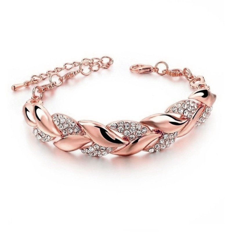 Golden leaf bracelet