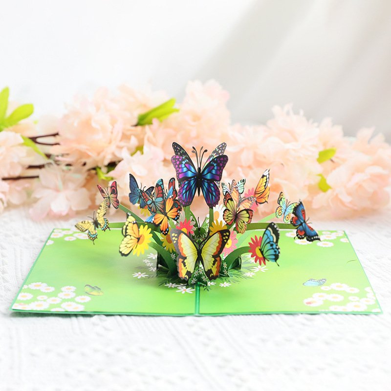 Mother's Day Pop-up Card With Colorful Butterflies - Image 3