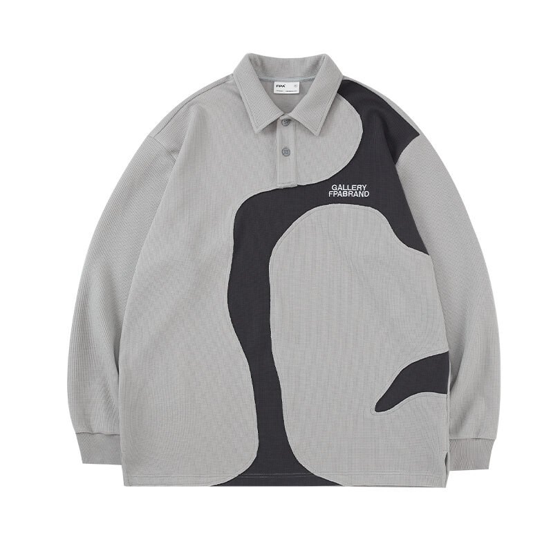 Panel Long-sleeved POLO Contrast And Simple Design - Image 3