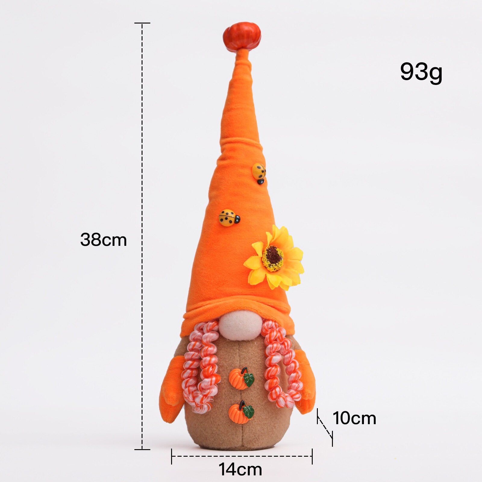 New Orange Sunflower Decorative Faceless Doll Ornament - Image 7