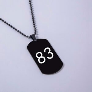 Stainless Steel No 83 Dog Tag Necklace