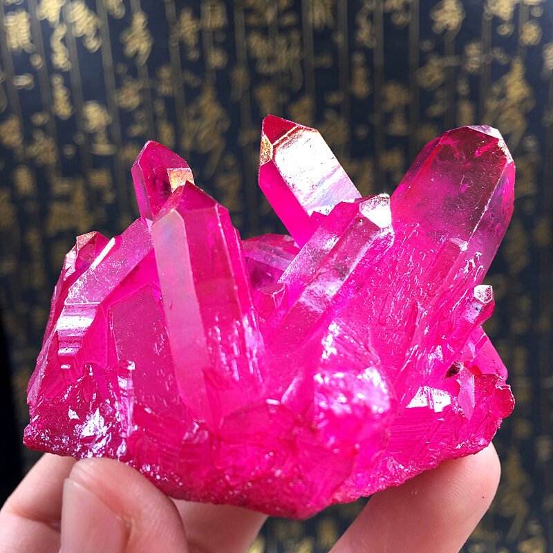 Natural Rose Red Crystal Cluster Purification And Degaussing Office Ornaments - Image 5