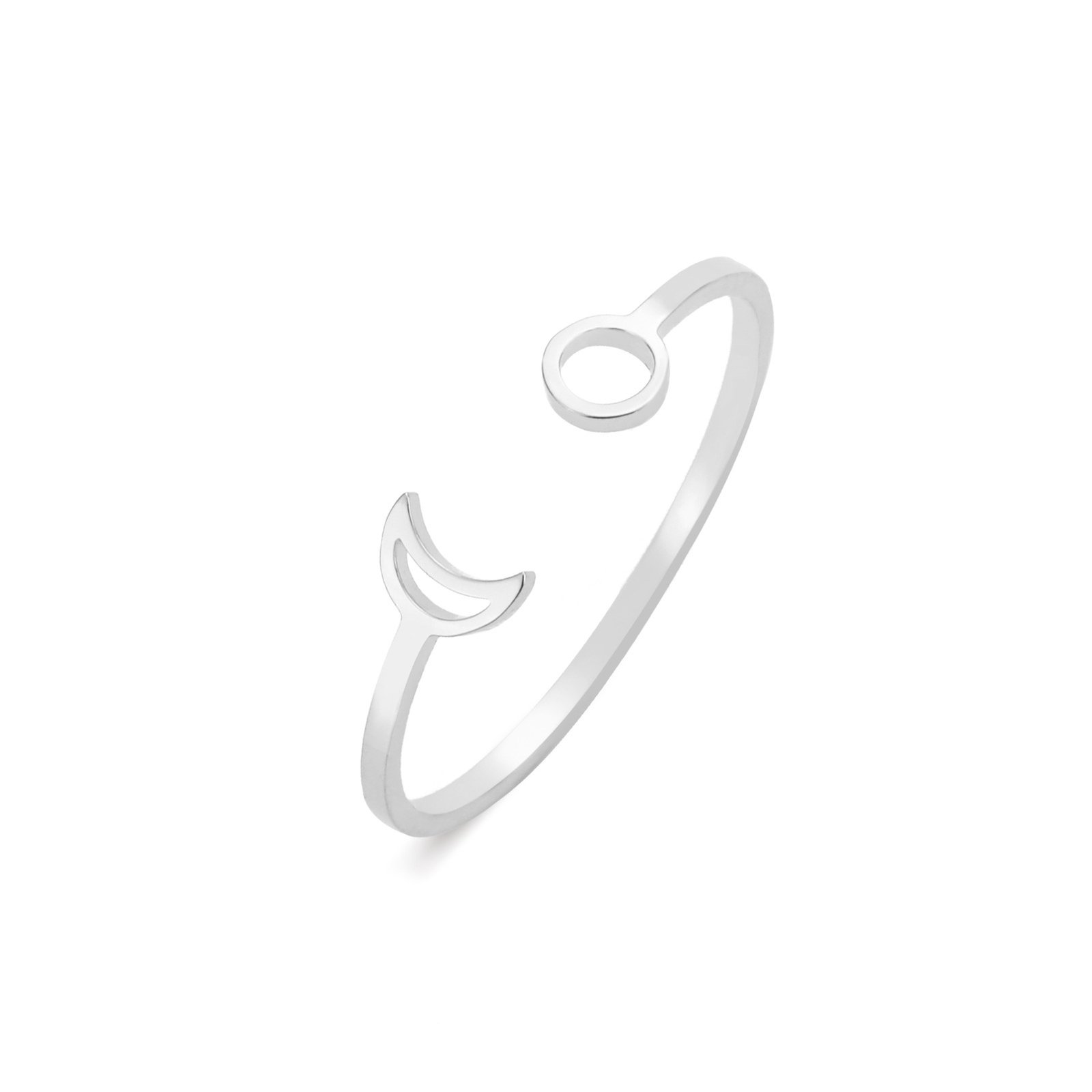 Star And Moon Ring Stainless Steel Adjustable - Image 11