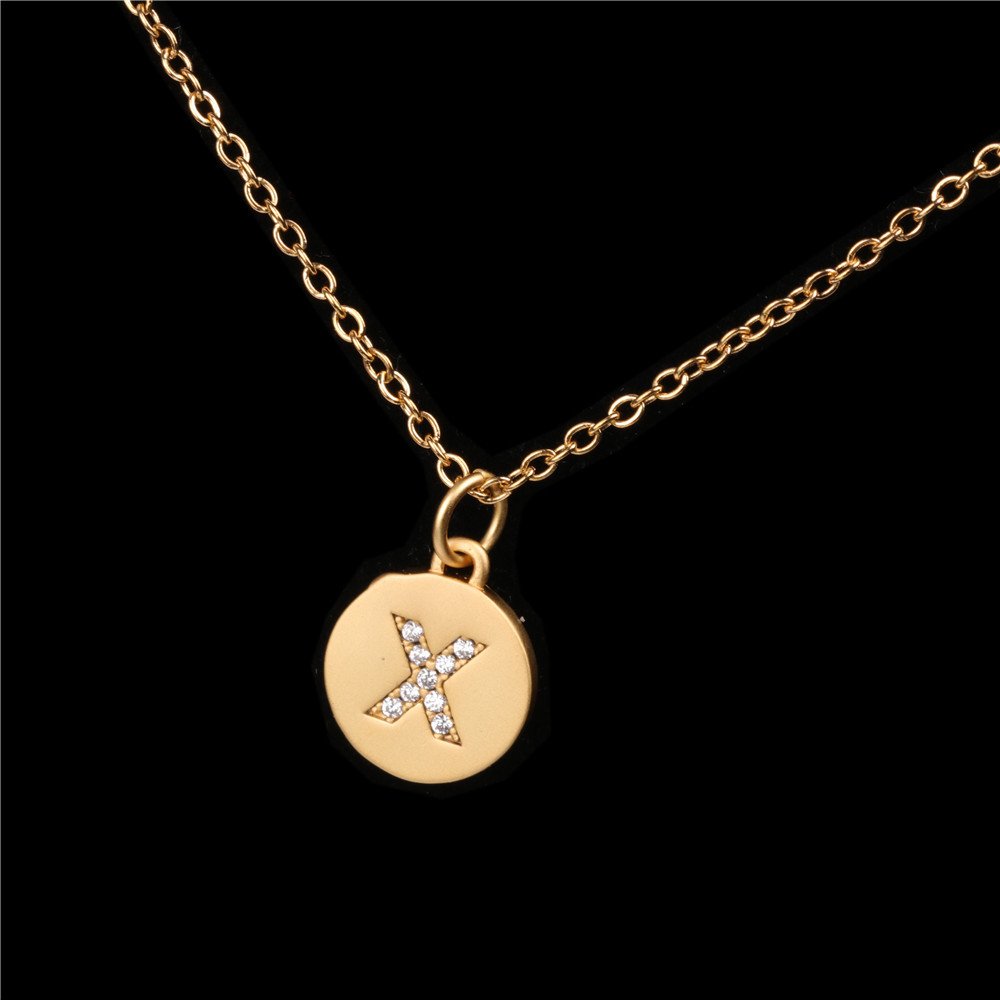 26 English Letter Pendant With Diamond Frosted Matte - Image 26