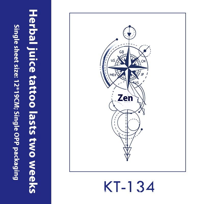 Tattoo Sticker English Letters Ins Style Men's Dark Women's Waterproof - Image 9