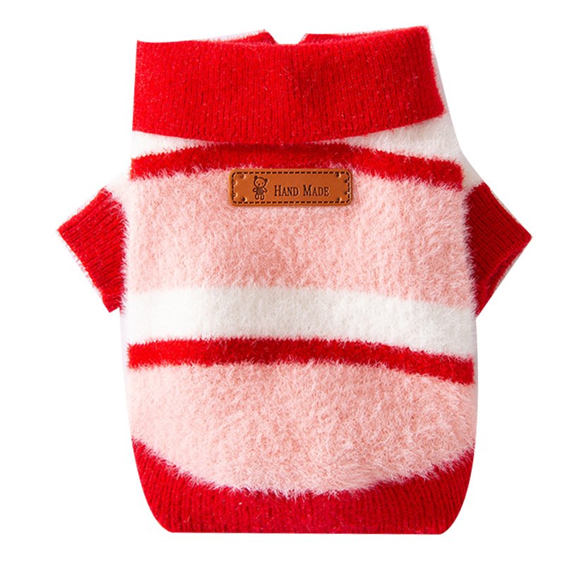 Little Dog Clothes For Autumn And Winter, Small Dog For Winter Warmth, Teddy Bichon Frise POLO Collar Pet Winter Two-legged Sweater - Image 10