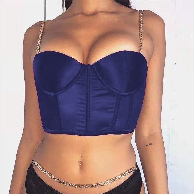 Metal chain satin camisole - Image 6