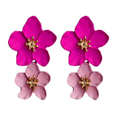 Double flower earrings - Image 6