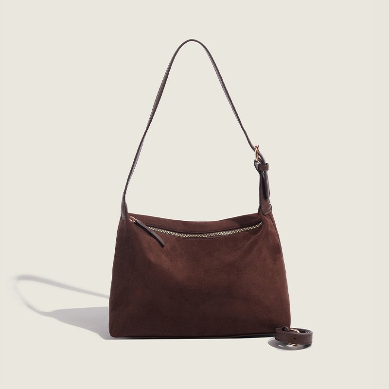Women's Autumn And Winter New Suede Matte Suede Underarm Bag