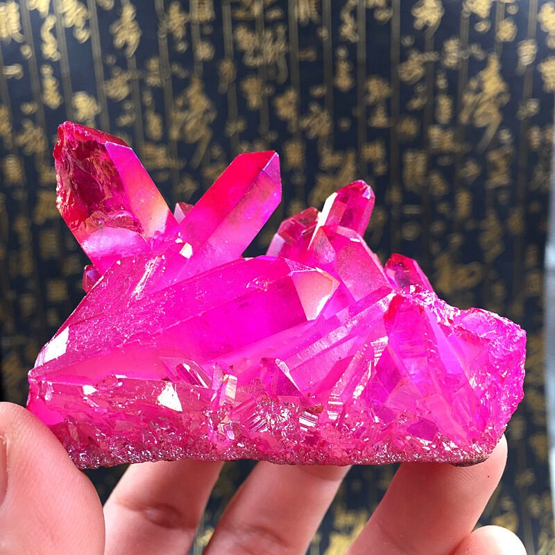 Natural Rose Red Crystal Cluster Purification And Degaussing Office Ornaments - Image 4