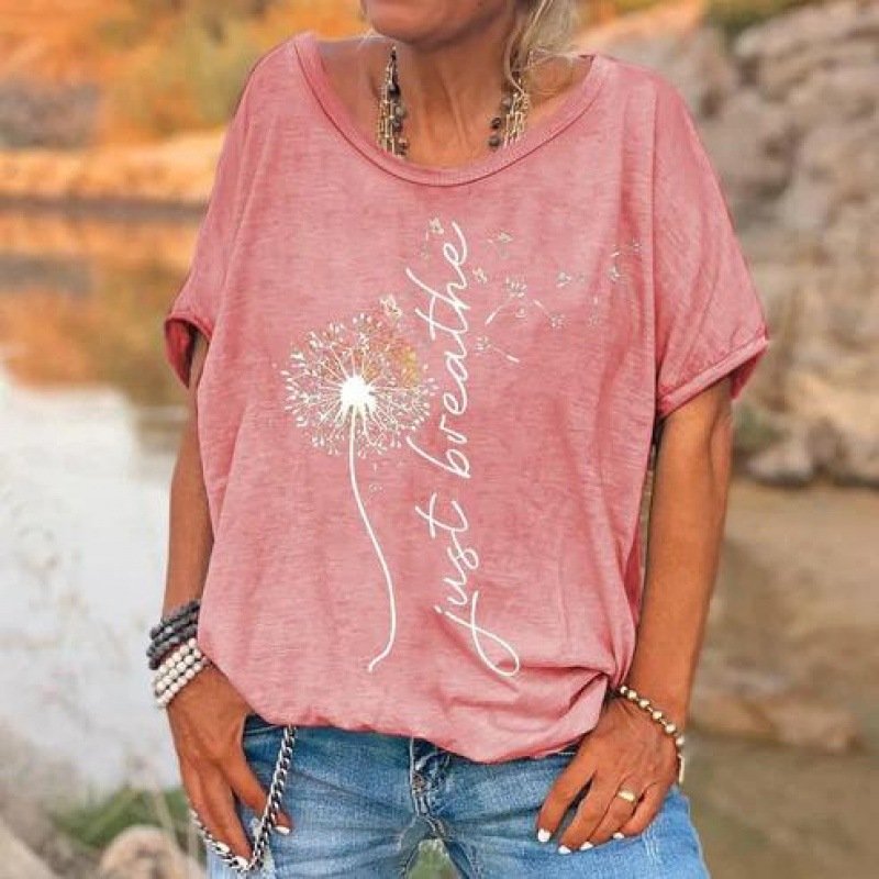 Loose Fashion V-neck Cartoon Digital Printed T-shirt - Image 2