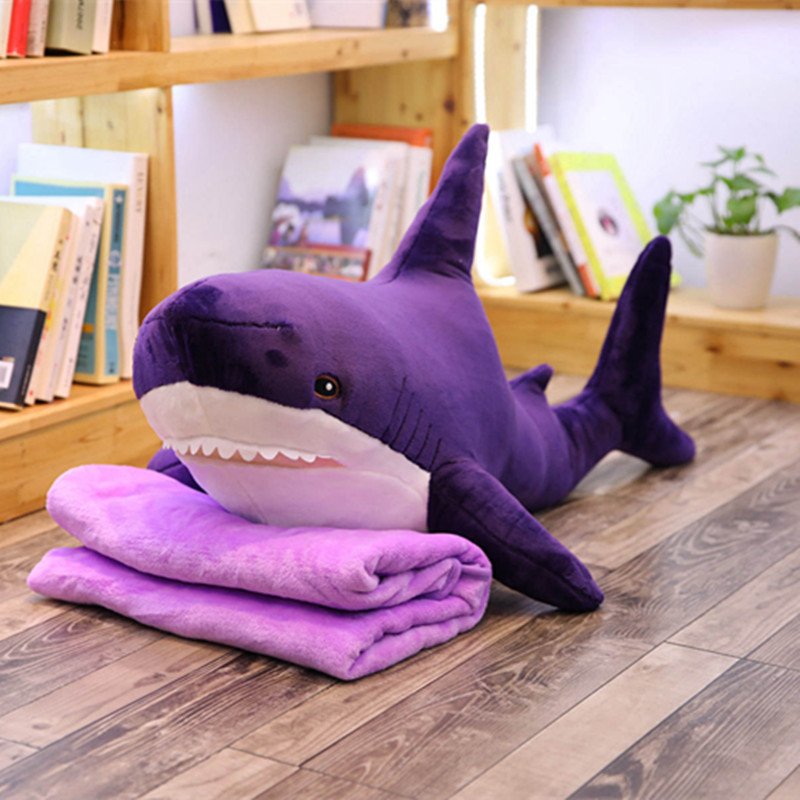Marine Animal Pillow And Blanket 2-in-1 Dual-use Cushion Plush Toy - Image 6