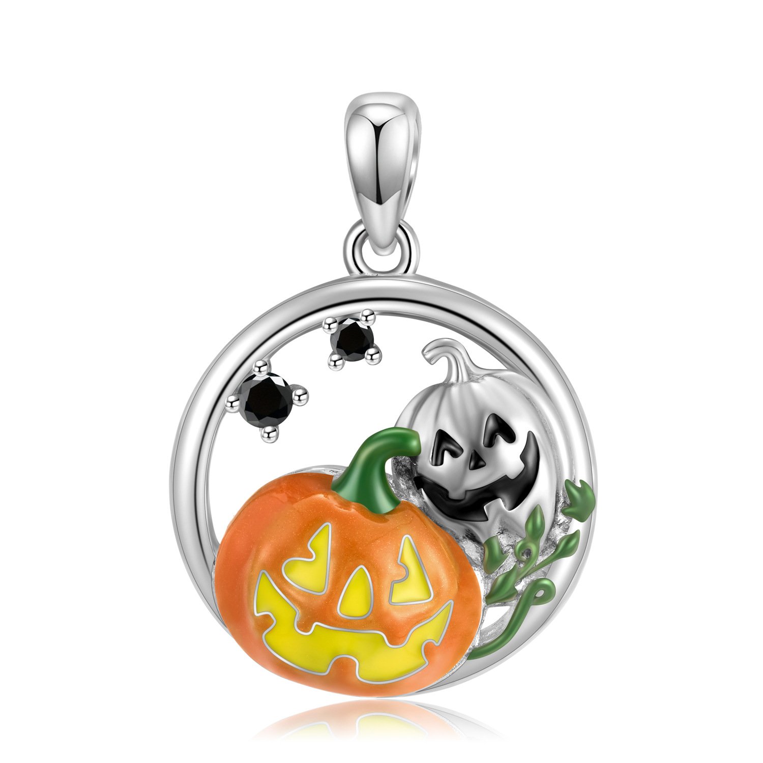 Halloween Gift Skull Pendant Necklace S925 Silver Necklace - Image 3