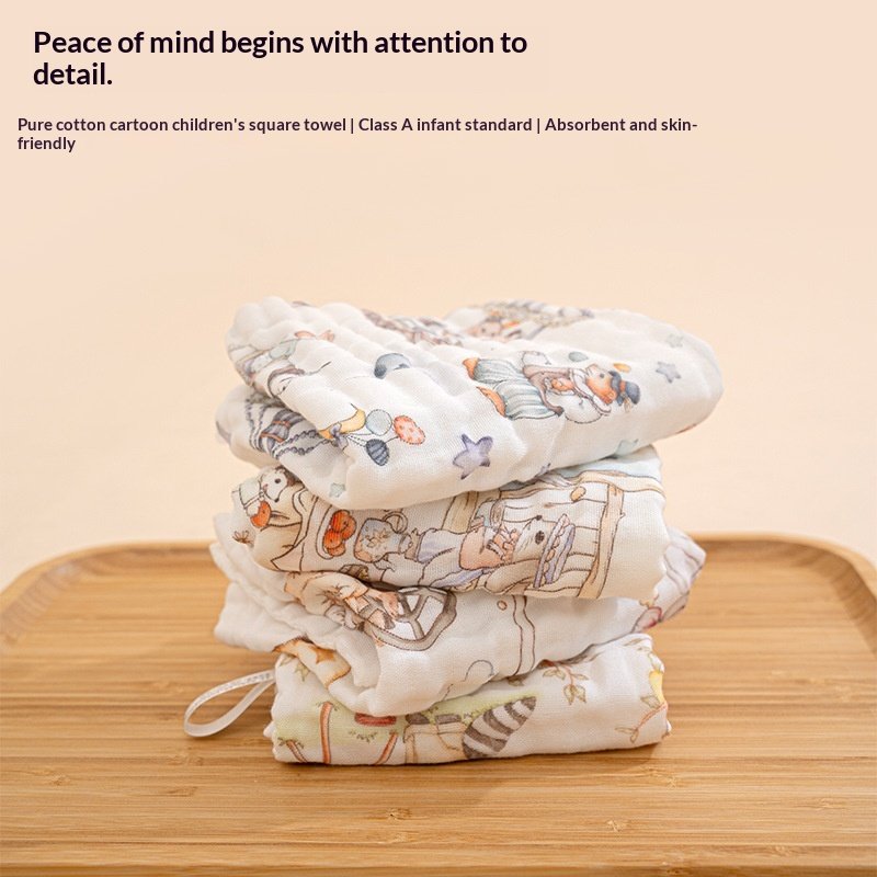Gauze Newborn Baby Gift Washcloth Toddler Towel - Image 3