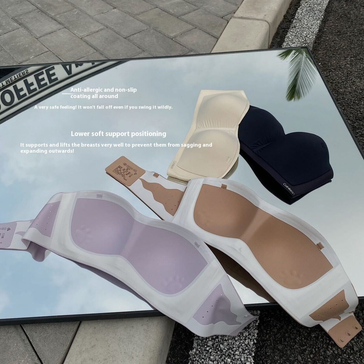Strapless Underwear For Women Non-slip No Heel Slippage Summer Thin Section Traceless Wireless