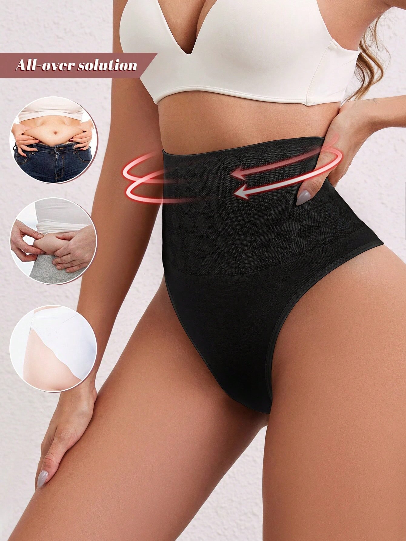 High-Waisted Shapewear Thong Tummy Control Butt Lifter Full Body Slimming Seamless Body Shaper - Image 14