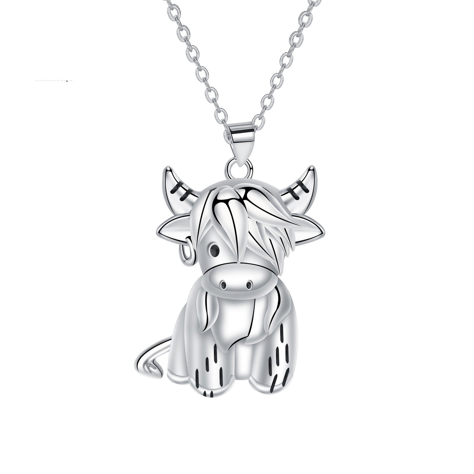 European And American Cow Pendant Animal Necklace Cow Head Pendant - Image 3