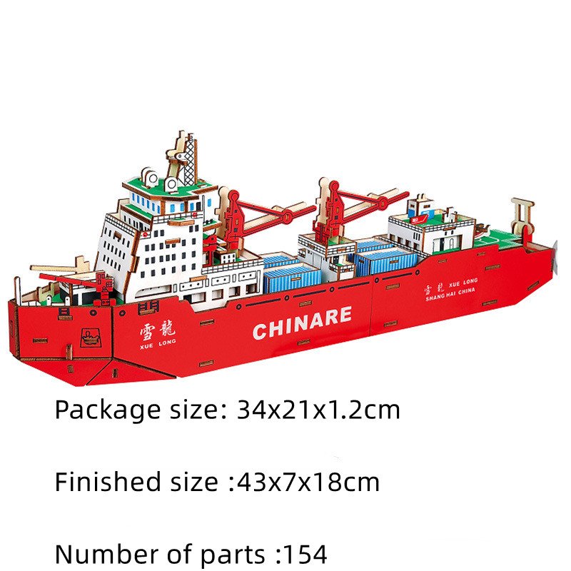 Wooden Model Of Assembled Military Ship - Image 11