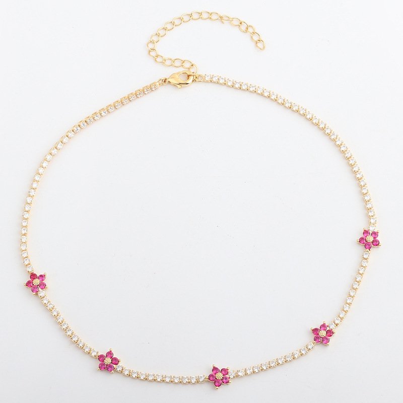Flower Necklace With Delicate Micro-paved Zircons - Image 6