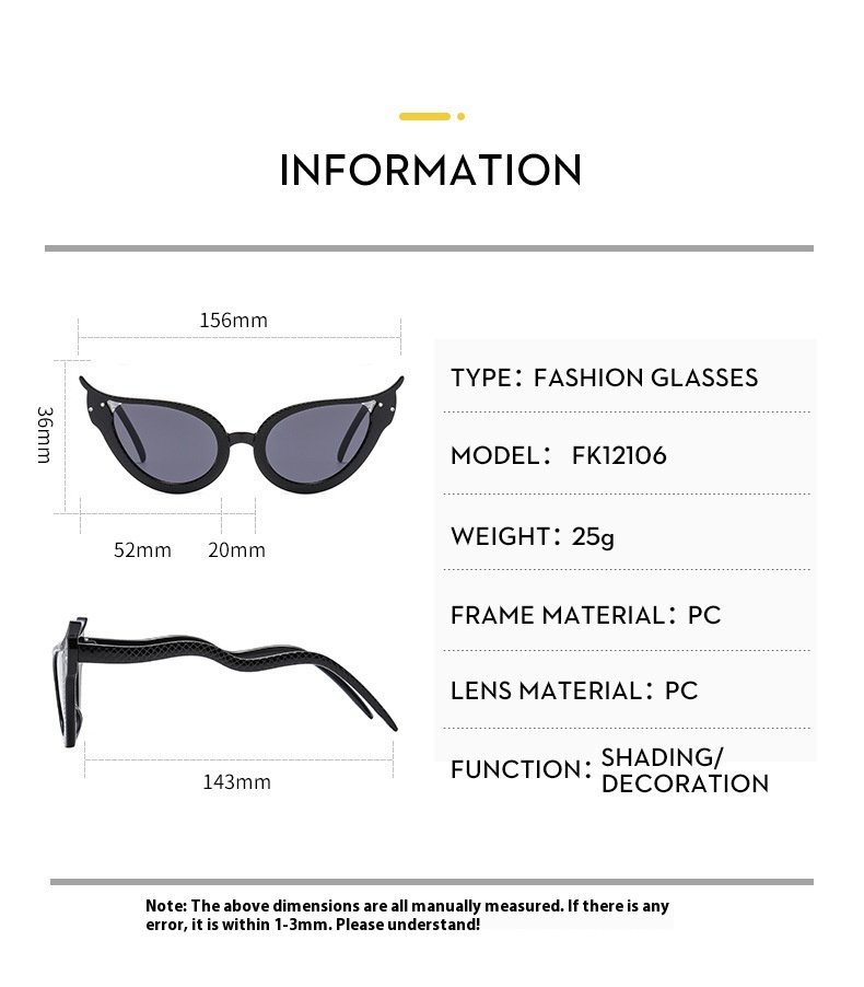 Personalized Sunglasses Funny Hot Girl Snake-shaped Women - Image 6
