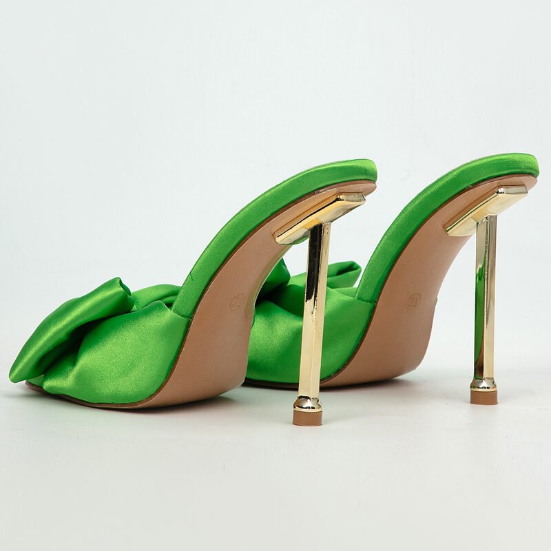 New Women's Butterfly High Heel Square Toe Sandals - Image 8