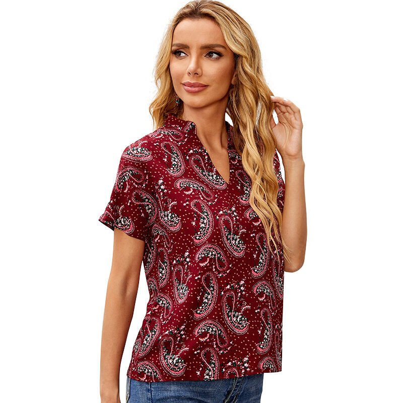 Loose Type See-Through Conventional Sleeve Temperament Commuter Printing Long-Sleeved Pullover Top - Image 4
