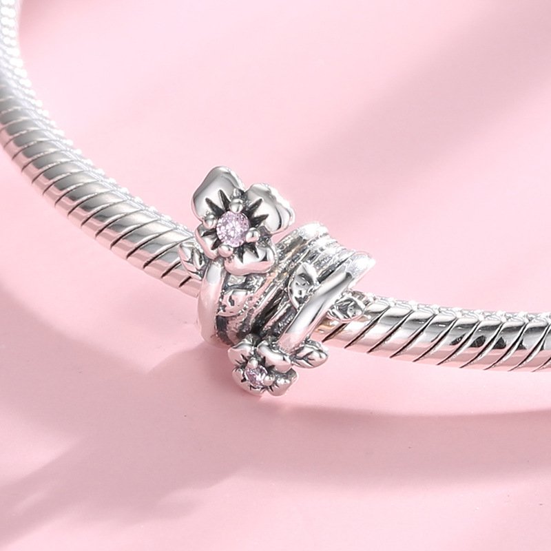 Creative Gramophone Bread Maker Book Beads Pendant S925 Sterling Silver Diy Accessories - Image 4