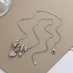 S925 Silver Enamel Color Beads Lucky Chain Aurora Little Rock Candy