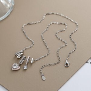 S925 Silver Enamel Color Beads Lucky Chain Aurora Little Rock Candy