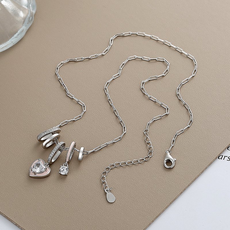S925 Silver Enamel Color Beads Lucky Chain Aurora Little Rock Candy