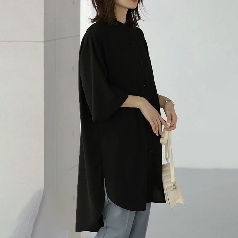 Women's Long-sleeved Shirt Loose Mid-length - Image 6
