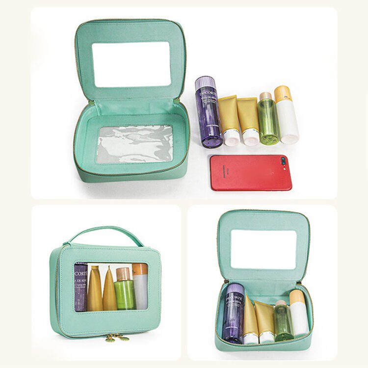 New Transparent Cosmetic Bag Women's Handbag Travel Fashion Portable Make-up Storage Bags - Image 2
