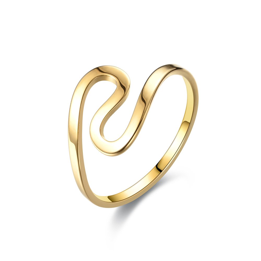 S Shaped, Soft And Elegant Stainless Steel Ring - Image 3