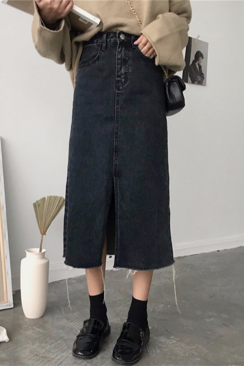 Denim Skirt Women's Autumn And Winter New Style - Image 3