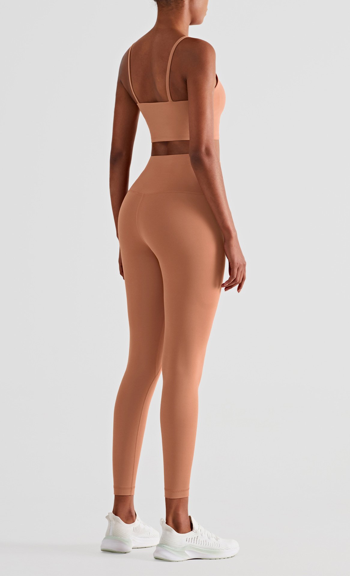 High Waist No T Tipped Thin Anti-Rolling Peach Leggings - Image 3