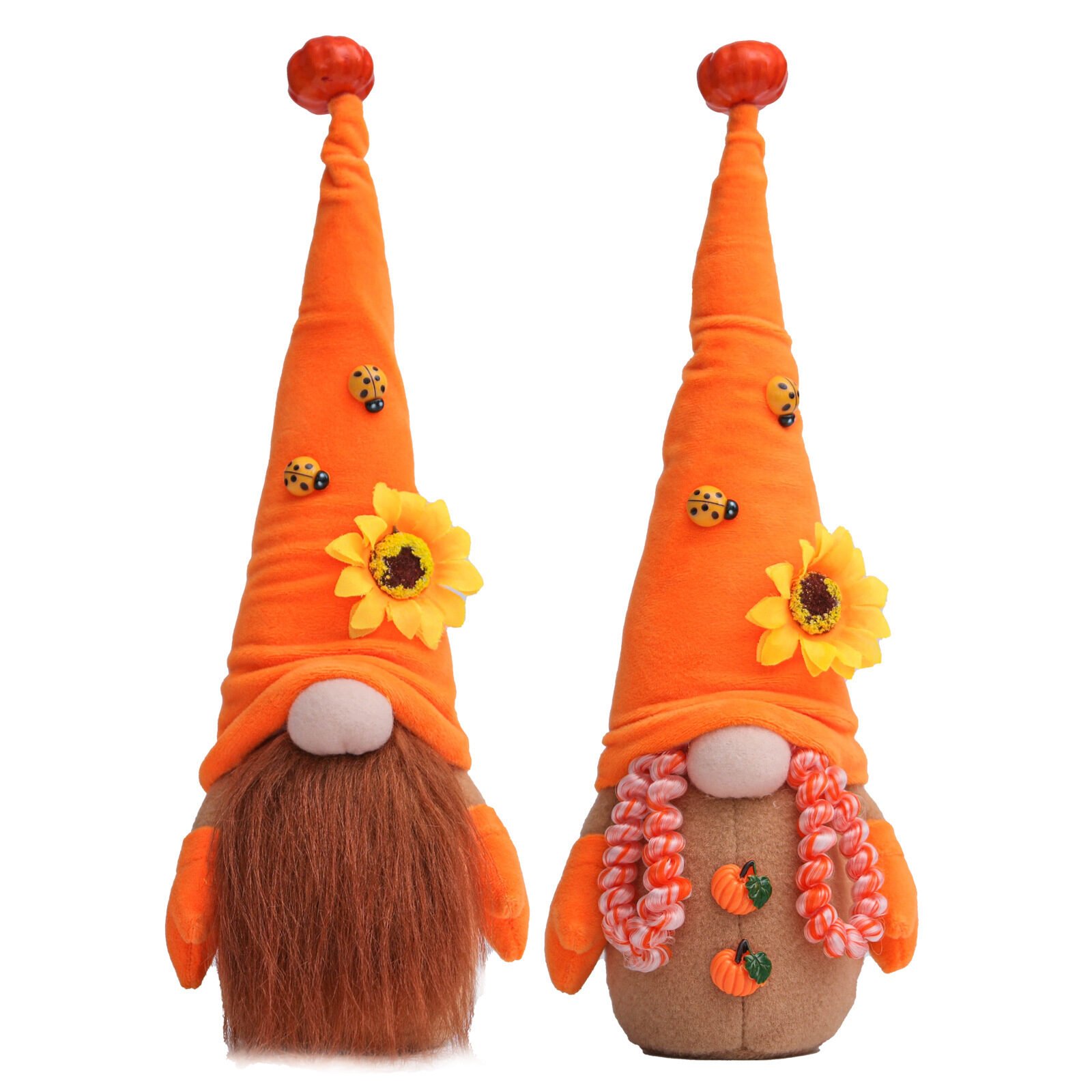 New Orange Sunflower Decorative Faceless Doll Ornament - Image 4