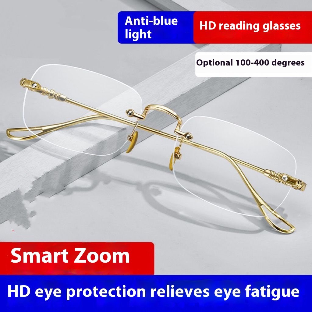 High-end Automatic Adjustment Degree Intelligent Zoom HD Anti-Blue Ray Elderly Presbyopic Glasses - Image 2