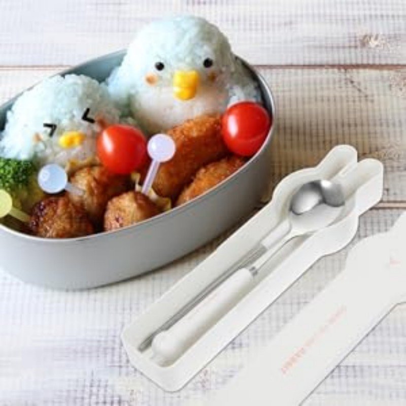 1 Set Reusable Silverware Reusable Camping Silverware Chinese Chopstick Travel Utensils With Case Travel Chopsticks Spoons Silverware Spoon Fork Pp White Stainless Steel Student - Image 11