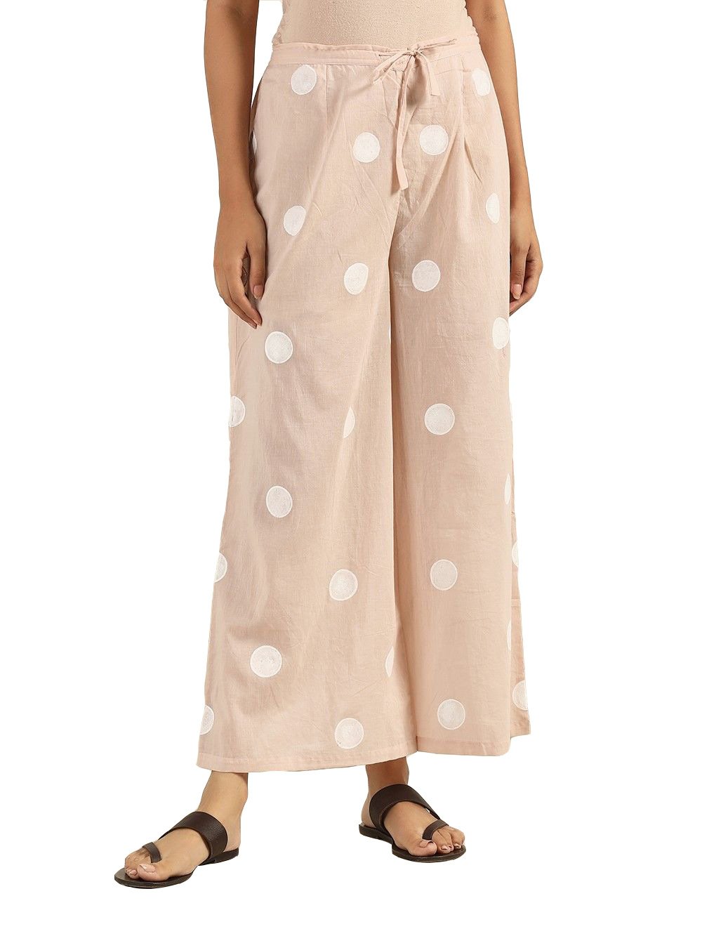 Women S Polka Dot Casual Wide Legged Wide Loose Trousers - Image 2