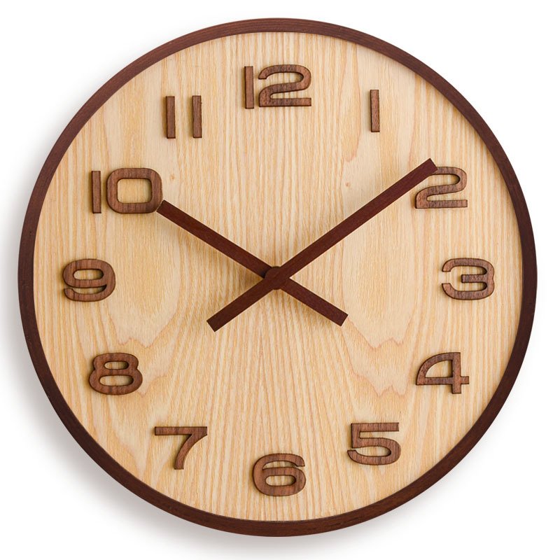 Simple Chinese Style Wall Clock Wooden Modern Home Living Room Decoration - Image 6