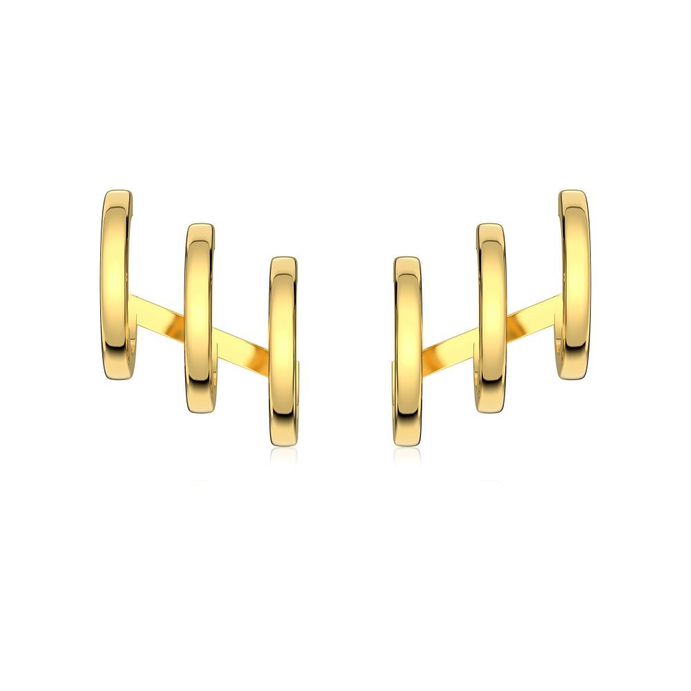 S925 Sterling Silver Multi-layer Line Twin Simple Fashion Design Small Women's Ear Studs - Image 7